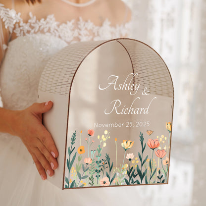 Personalized Wedding Card Box | Soft Bloom