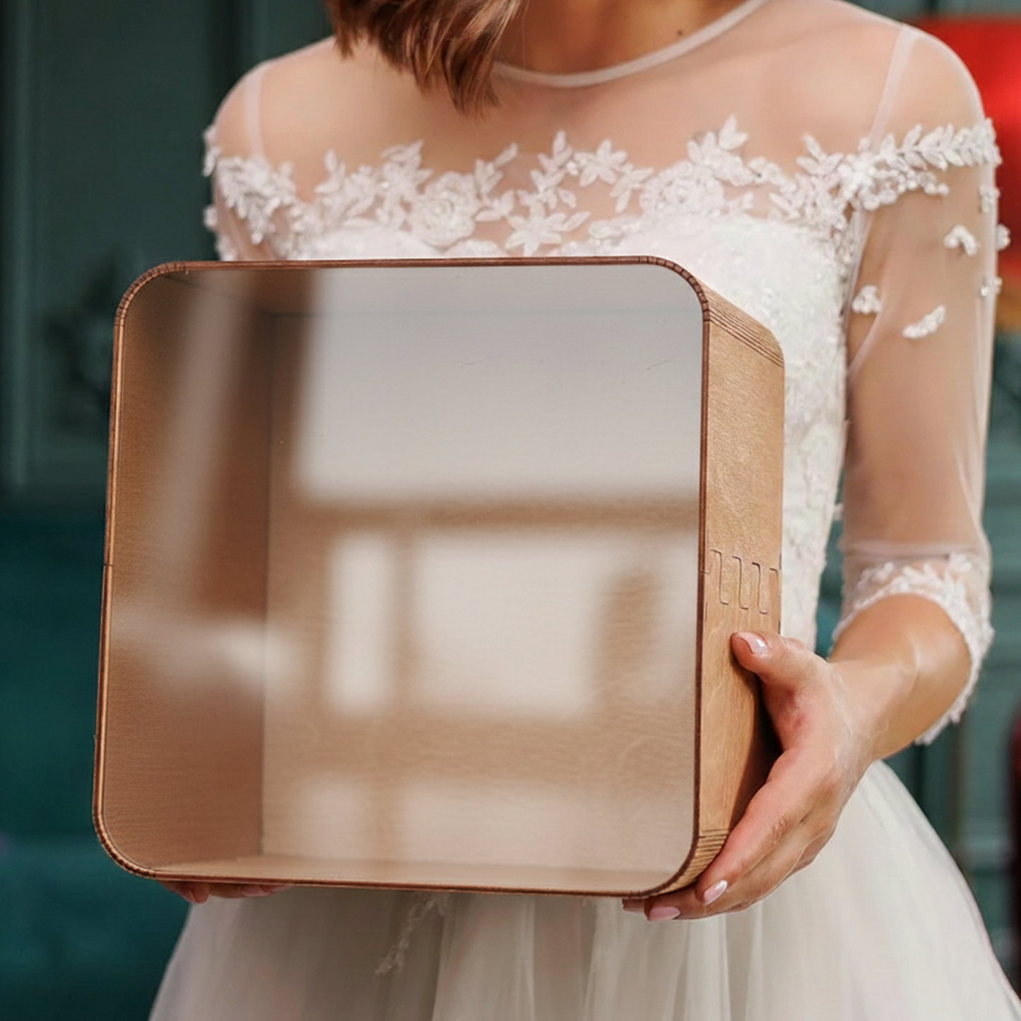 Personalized Wedding Card Box | Watercolor Wildflower