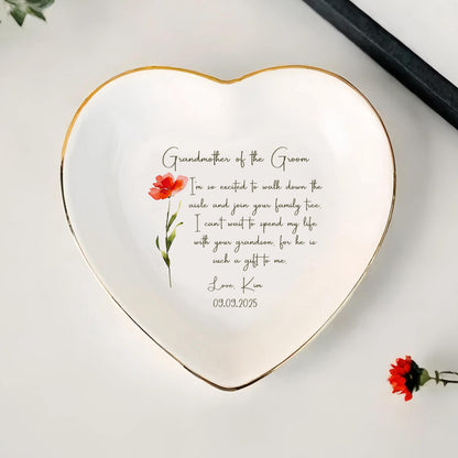 A Gift Filled with Love for Grandmother of the Groom – Personalized Jewelry Dish