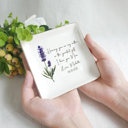 To My Mom, With Love – Personalized Jewelry Dish