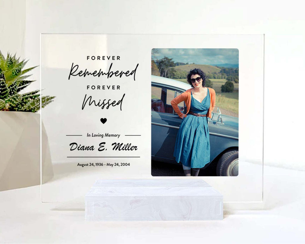 Grandma Memorial Picture Frame • Custom Photo • Personalized Memorial Photo Plaque • Sympathy Gift For Loss Of Grandmother