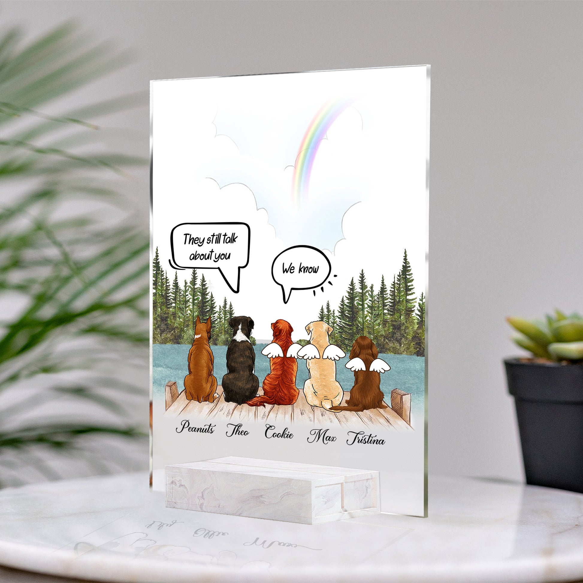 They Still Talk About You • Custom Cat Portrait Framed • Memorial Portrait For Cat Lovers • Personalized Sympathy Gift For Loss Of Cat • Acrylic Plaque