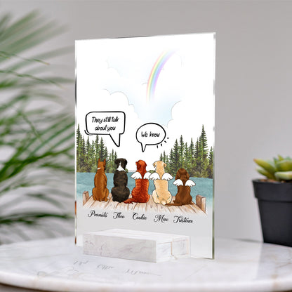 They Still Talk About You • Custom Cat Portrait Framed • Memorial Portrait For Cat Lovers • Personalized Sympathy Gift For Loss Of Cat • Acrylic Plaque
