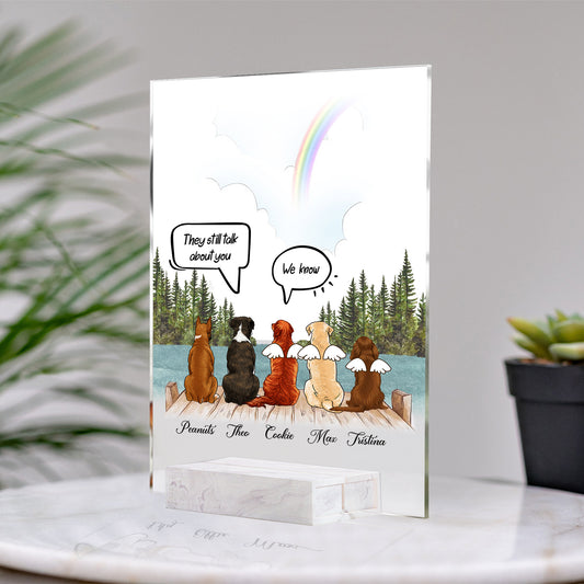 They Still Talk About You • Custom Cat Portrait Framed • Memorial Portrait For Cat Lovers • Personalized Sympathy Gift For Loss Of Cat • Acrylic Plaque