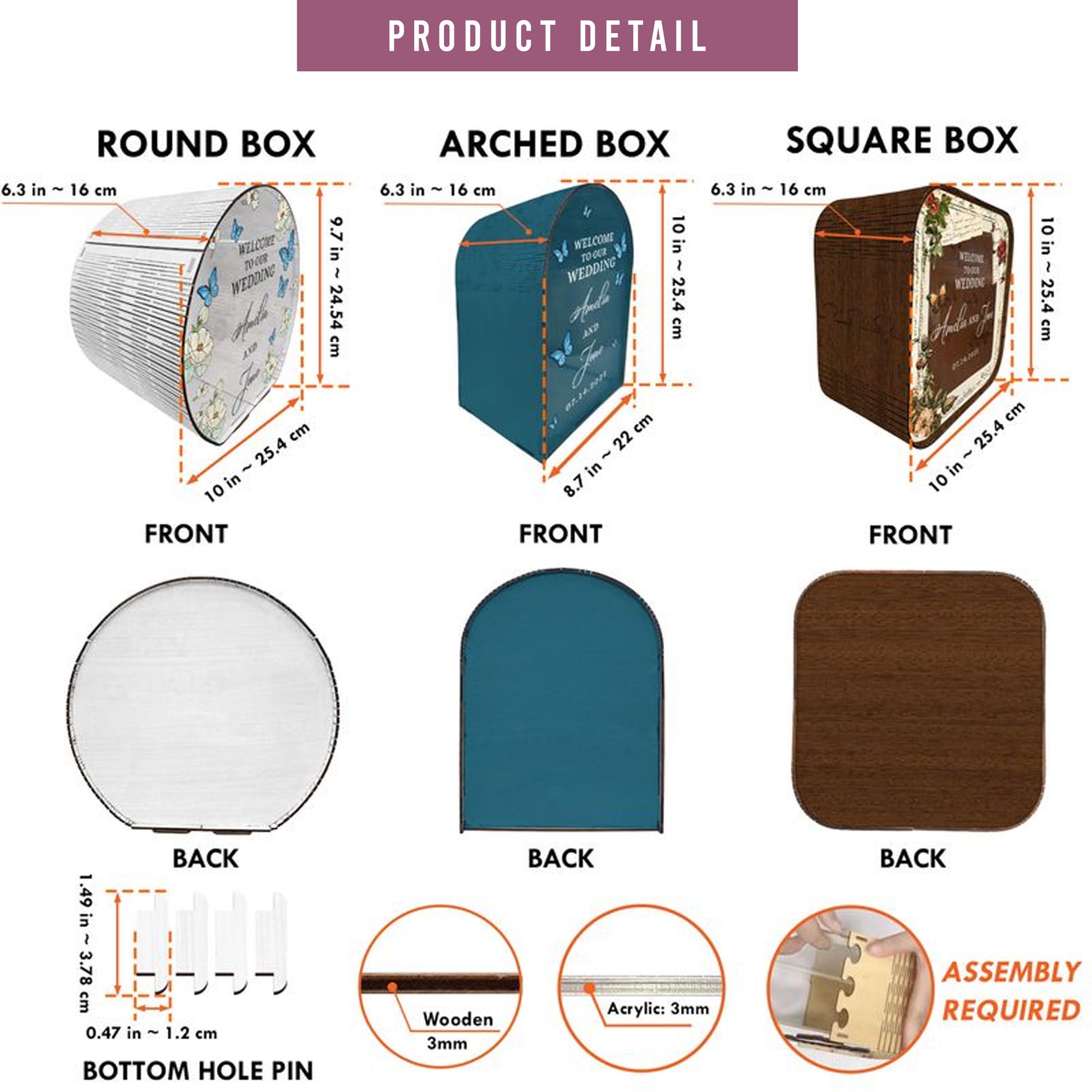 A beautiful centerpiece for your wedding day 💍 Personalized Wedding Card Box