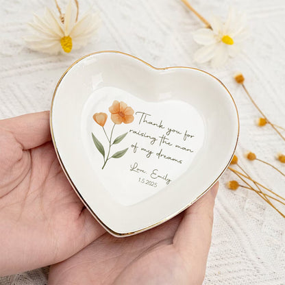 Thank You for Raising the Man of My Dreams – Personalized Jewelry Dish for Mother in Law
