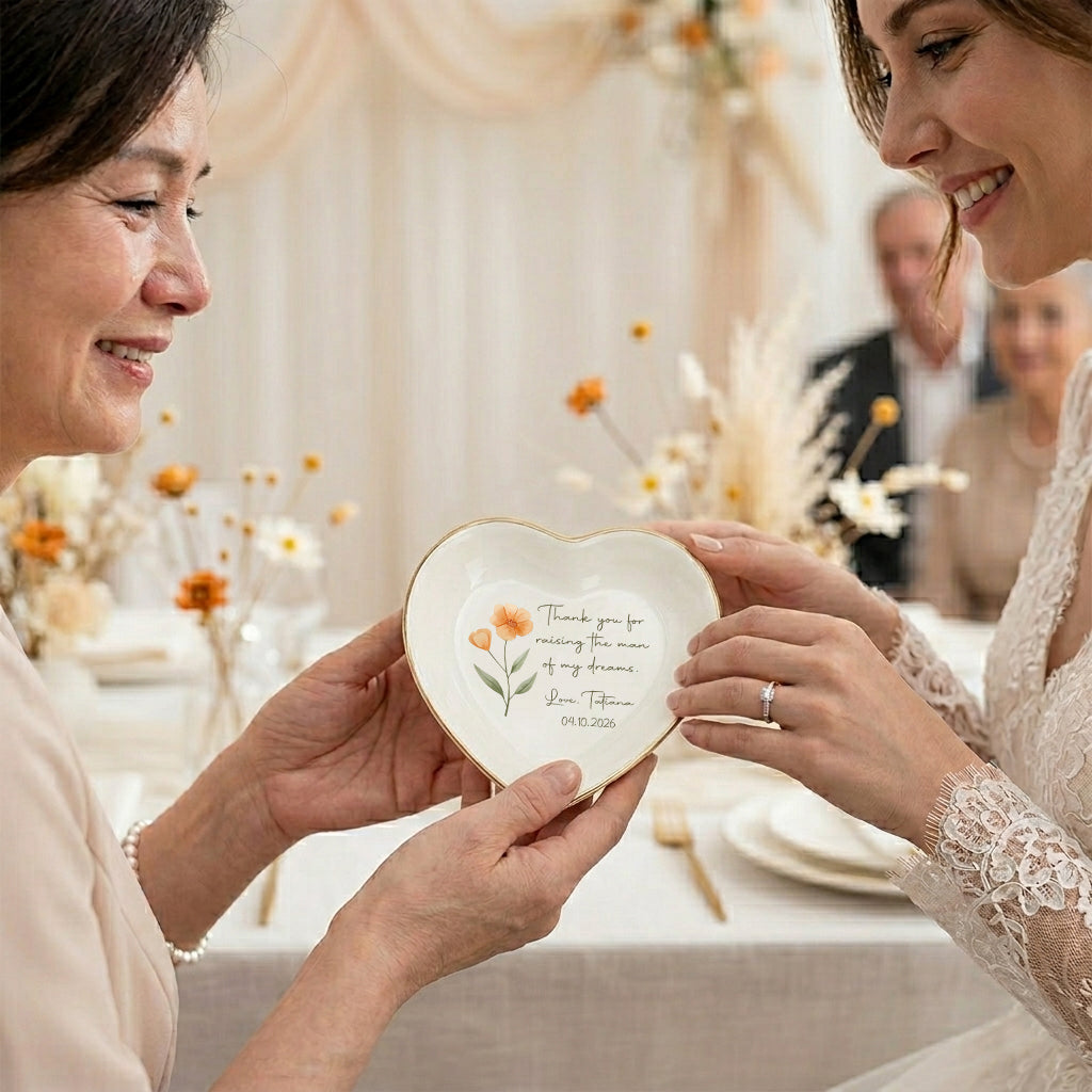 Thank You for Raising the Man of My Dreams – Personalized Jewelry Dish for Mother in Law
