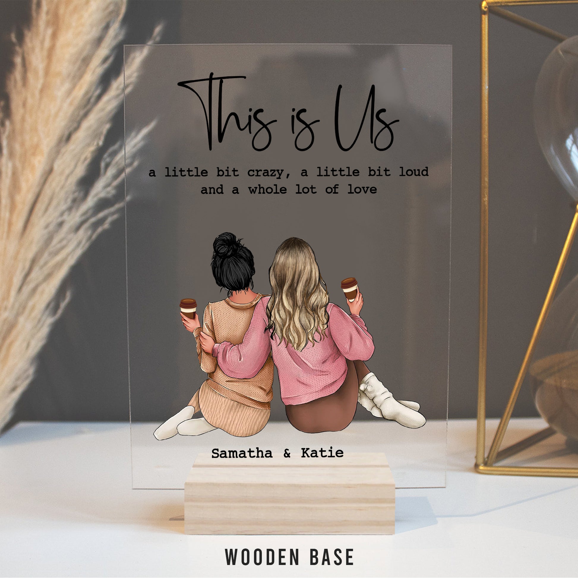 Custom Best Friends Gift • Personalized Birthday Gift For Best Friends • For Besties • For Soul Sisters • Friendship Portrait Plaque