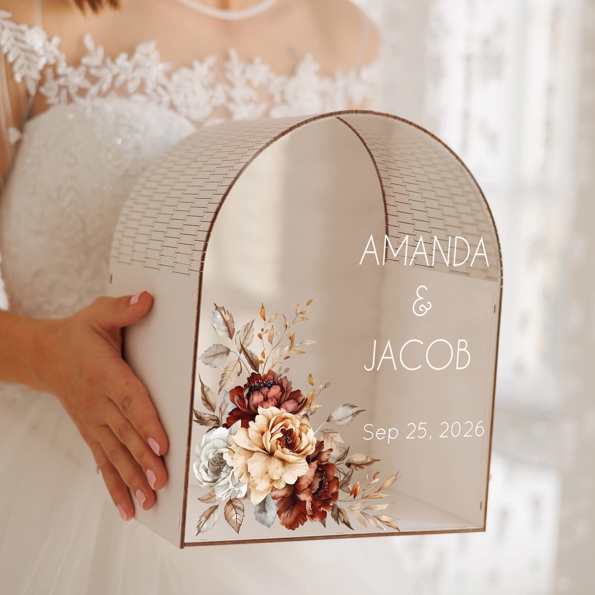 Personalized Wedding Card Box - The Fall