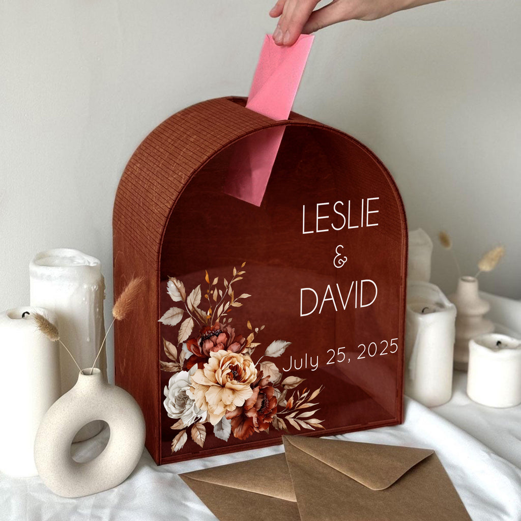 Personalized Wedding Card Box - The Fall