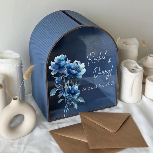 Personalized Wedding Card Box - Romantic Vibe