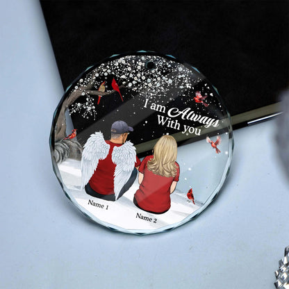 Glass Ornament For Loss Of Dad • Personalized Father And Daughter Ornament • Dad & Daughter Custom Memorial Gift For Dad Passed Away
