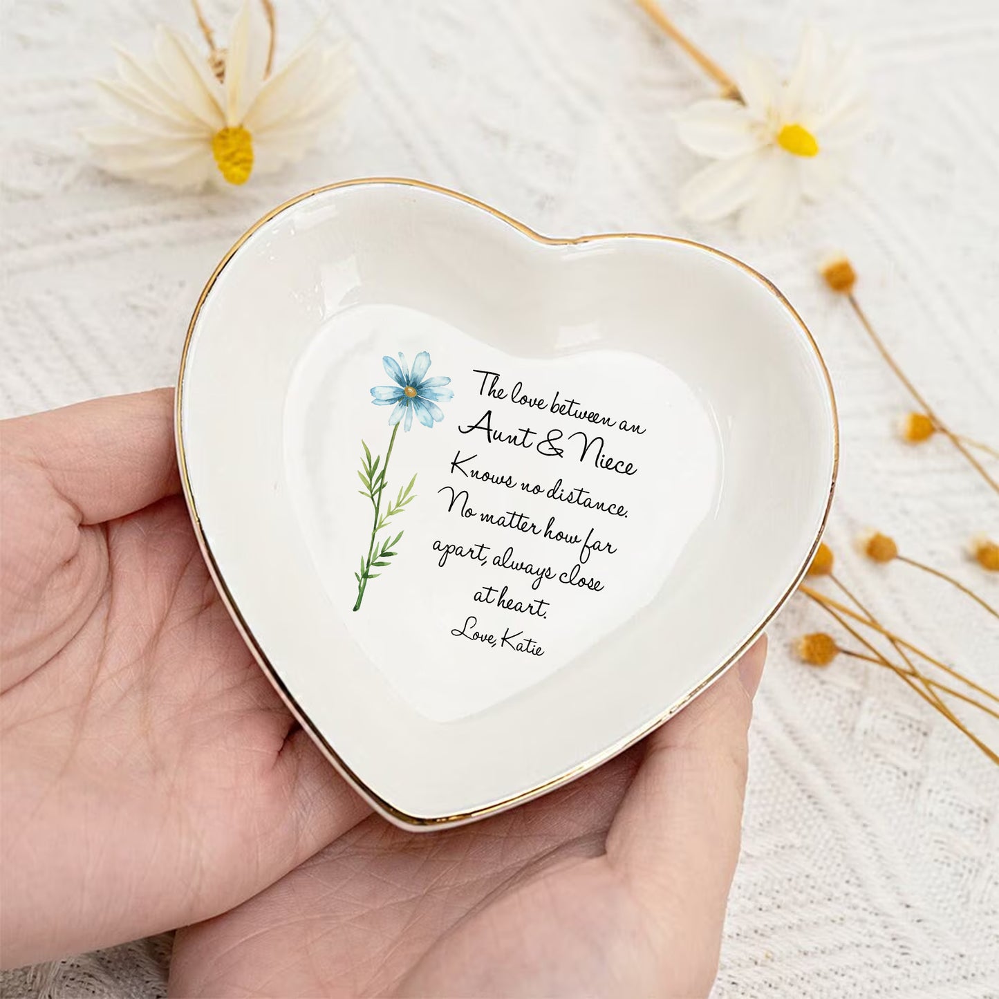 The Love Between An Aunt & Niece Know No Distance – Personalized Jewelry Dish