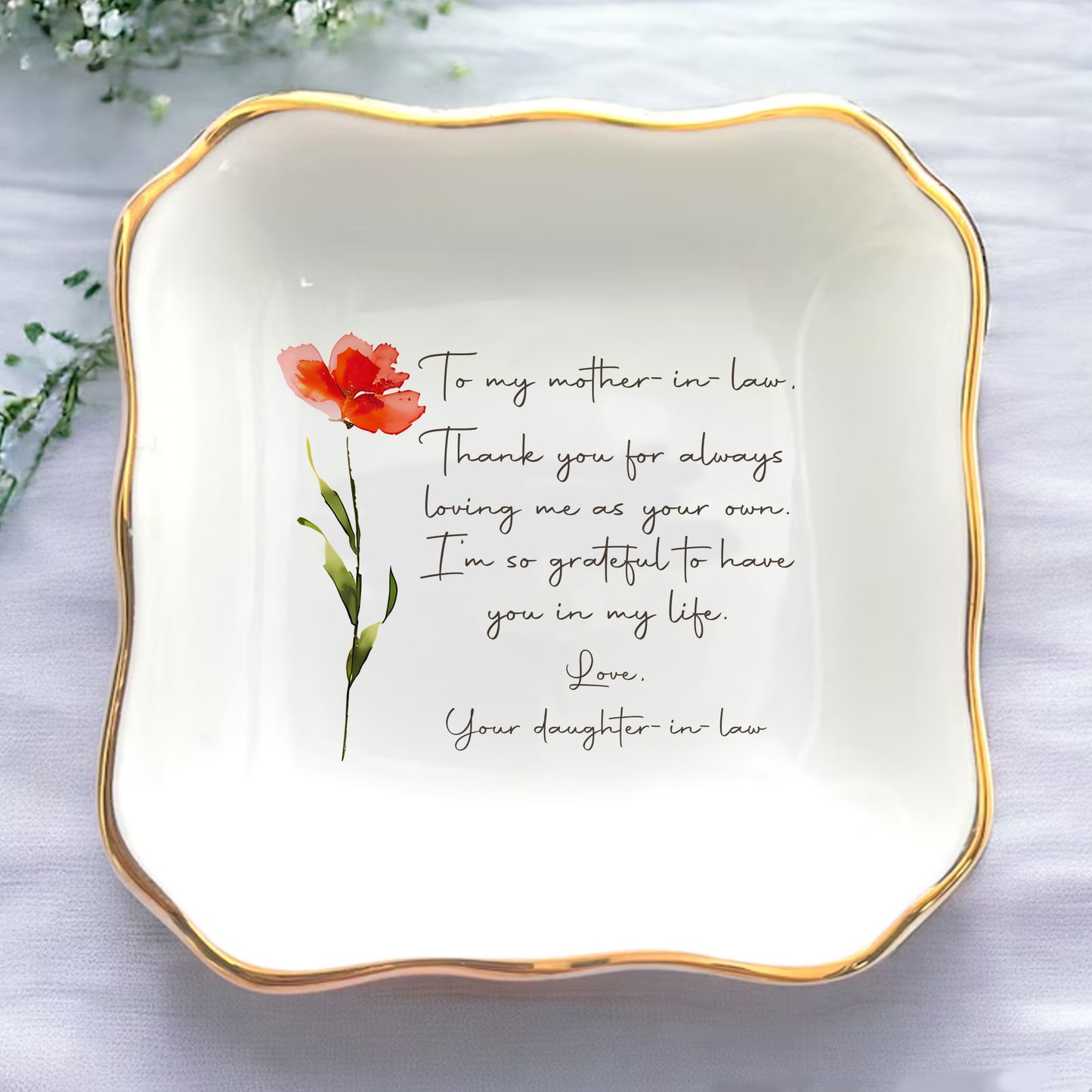 A Gift Full of Love for My Mother in Law – Personalized Jewelry Dish