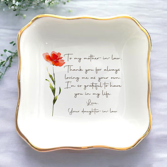 A Gift Full of Love for My Mother in Law – Personalized Jewelry Dish