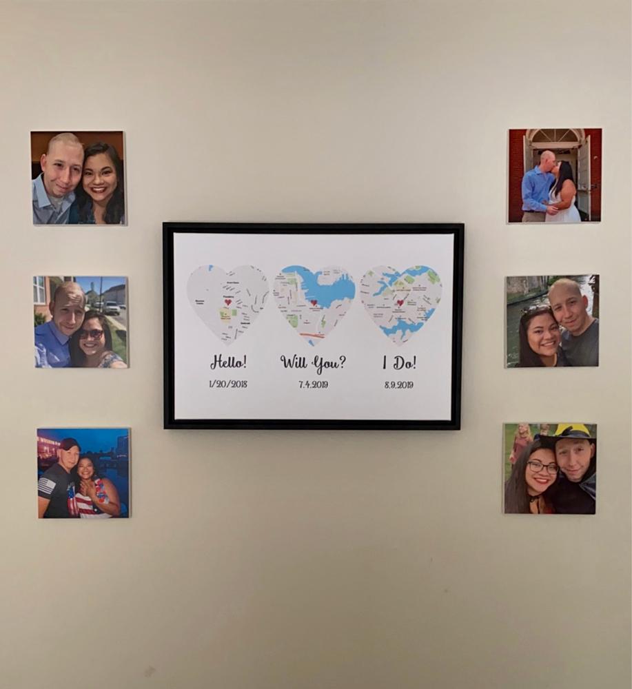 Hello – Will You – I Do – Standard Style – Premium Map Canvas, Poster