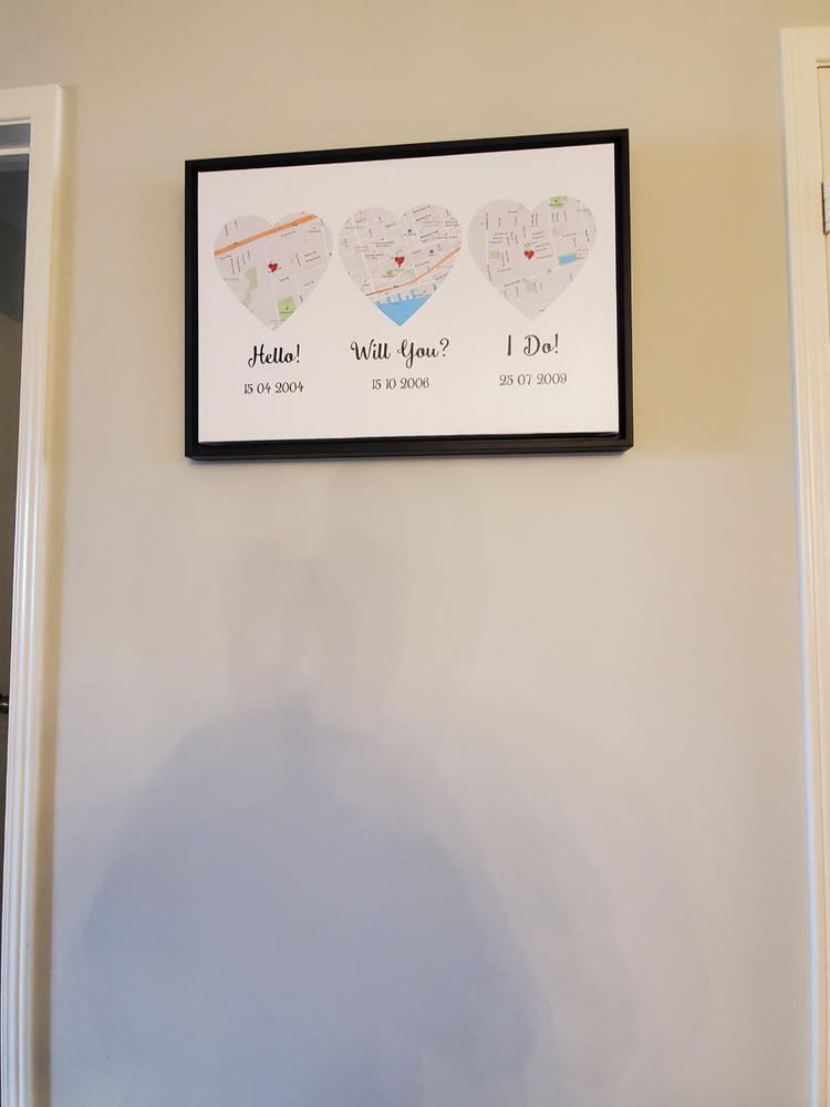 Hello – Will You – I Do – Standard Style – Premium Map Canvas, Poster