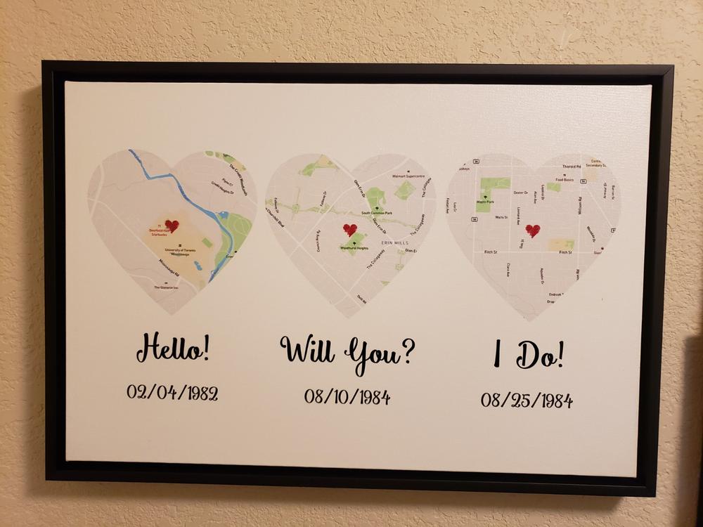 Hello – Will You – I Do – Standard Style – Premium Map Canvas, Poster