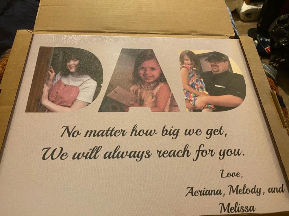DAD Custom Photo Canvas, Poster