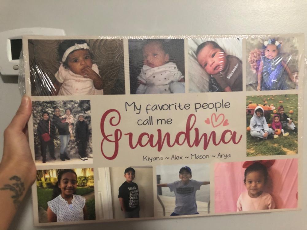 My Favorite People Call Me Grandma - Custom Photo Premium Canvas, Poster