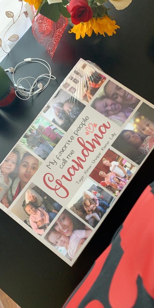 My Favorite People Call Me Grandma - Custom Photo Premium Canvas, Poster