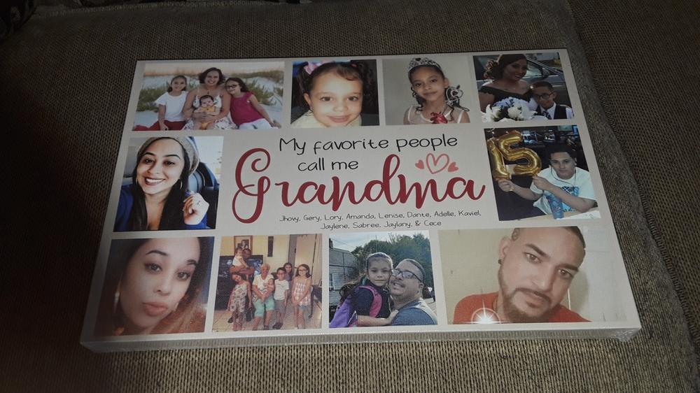 My Favorite People Call Me Grandma - Custom Photo Premium Canvas, Poster