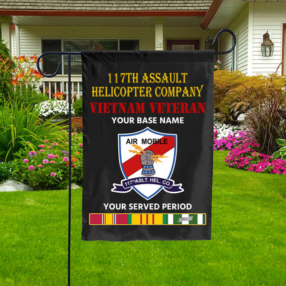 117TH ASSAULT HELICOPTER COMPANY DOUBLE-SIDED PRINTED 12"x18" GARDEN FLAG