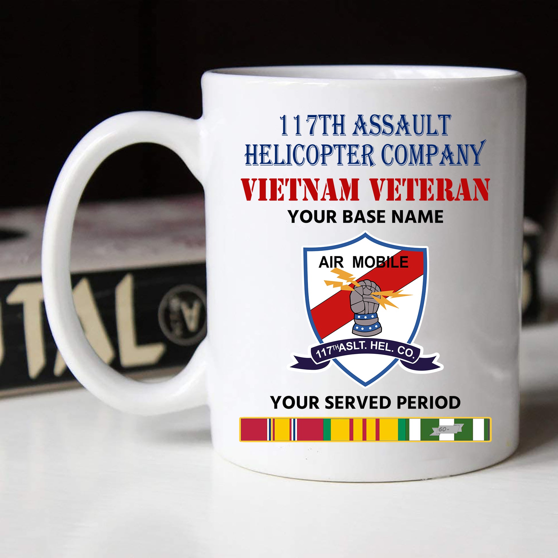 117TH ASSAULT HELICOPTER COMPANY BLACK WHITE 11oz 15oz COFFEE MUG
