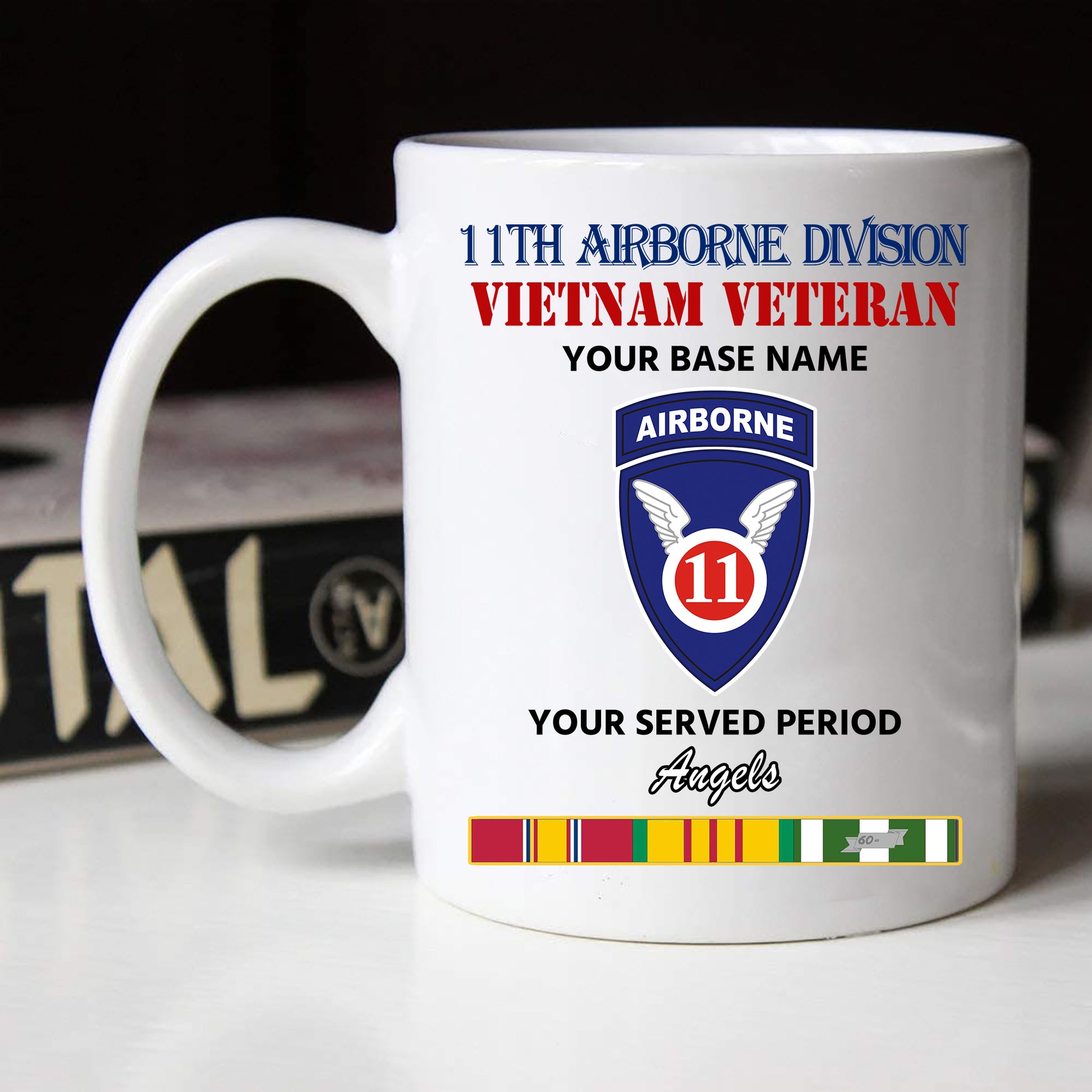 11TH AIRBORNE DIVISION BLACK WHITE 11oz 15oz COFFEE MUG