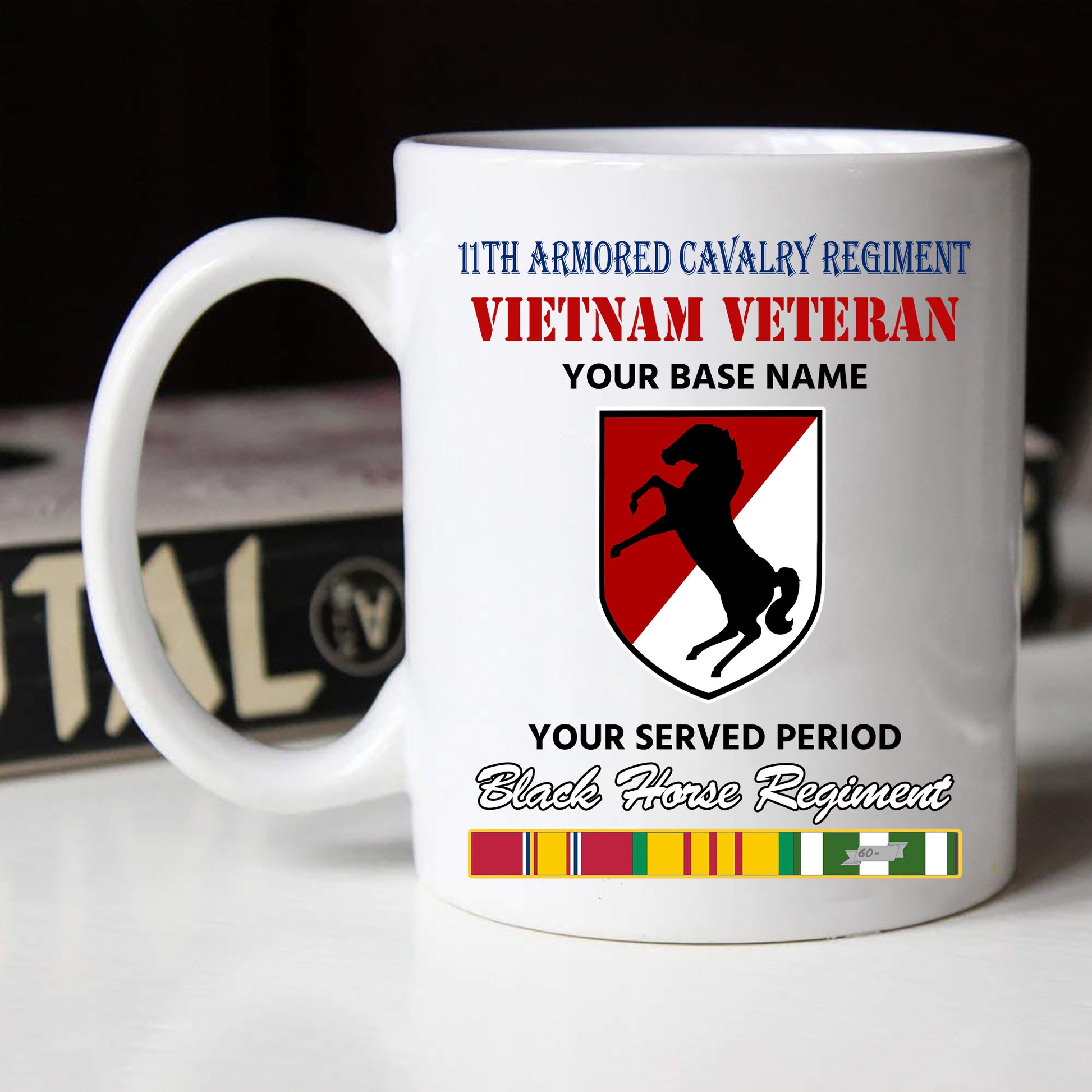 11TH ARMORED CAVALRY REGIMENT BLACK WHITE 11oz 15oz COFFEE MUG
