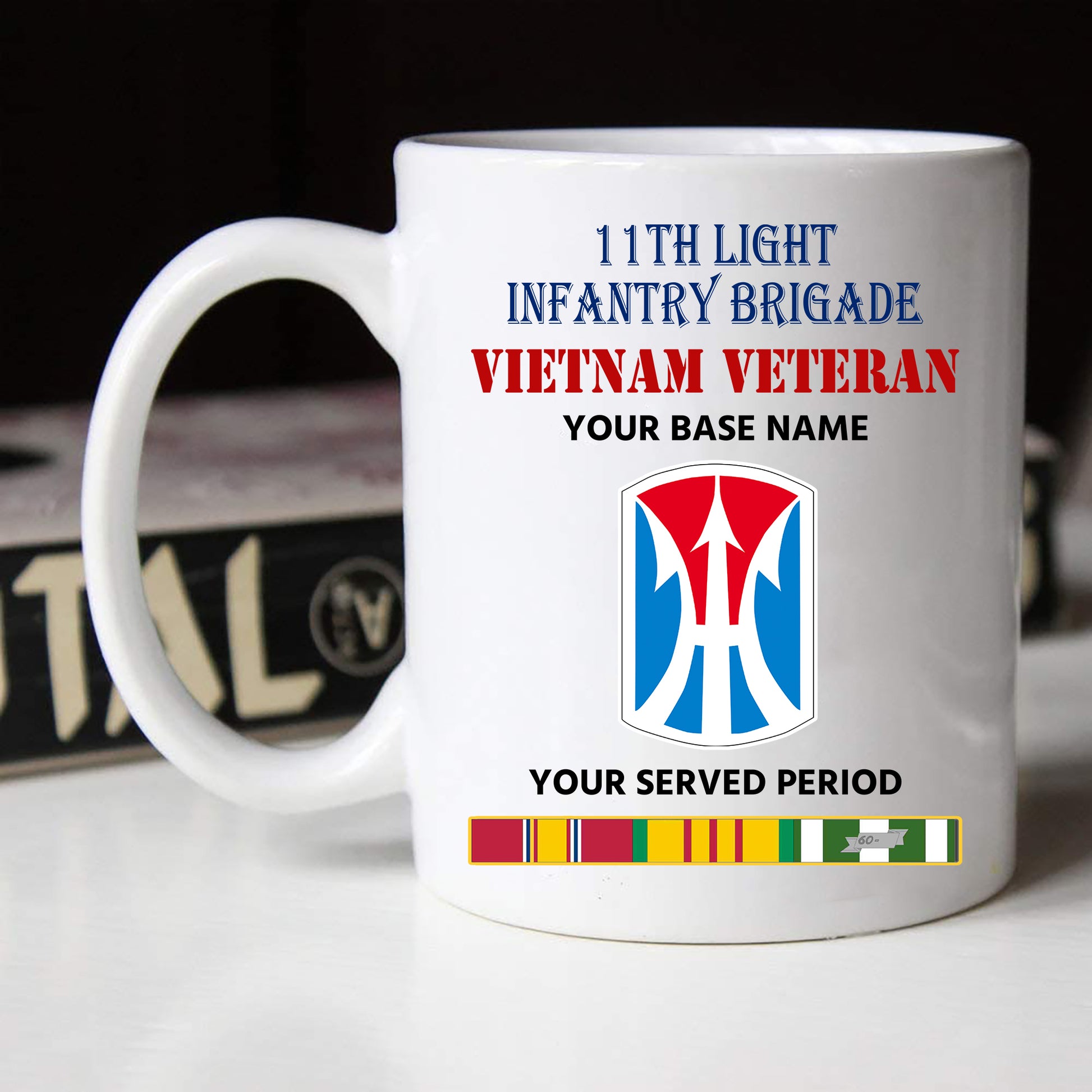 11TH LIGHT INFANTRY BRIGADE BLACK WHITE 11oz 15oz COFFEE MUG