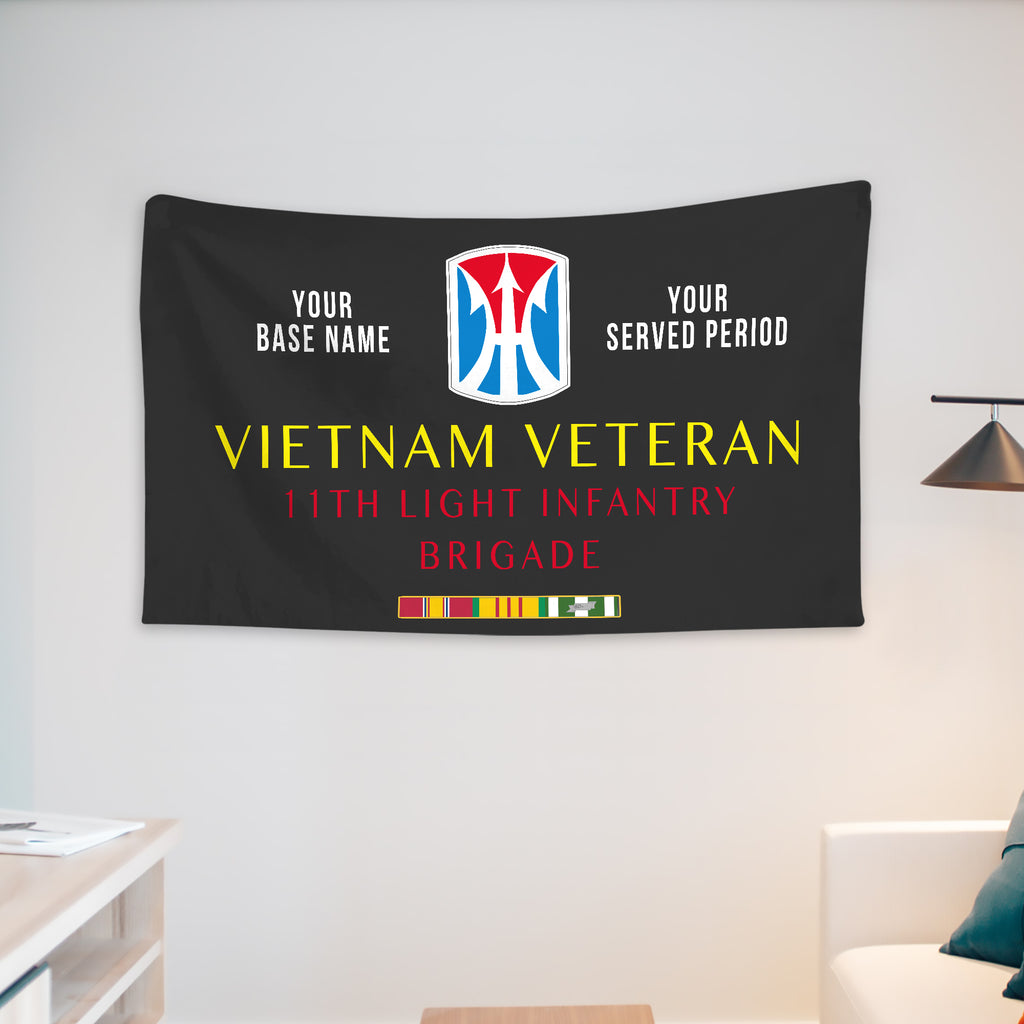 11TH LIGHT INFANTRY BRIGADE WALL FLAG VERTICAL HORIZONTAL 36 x 60 INCHES WALL FLAG