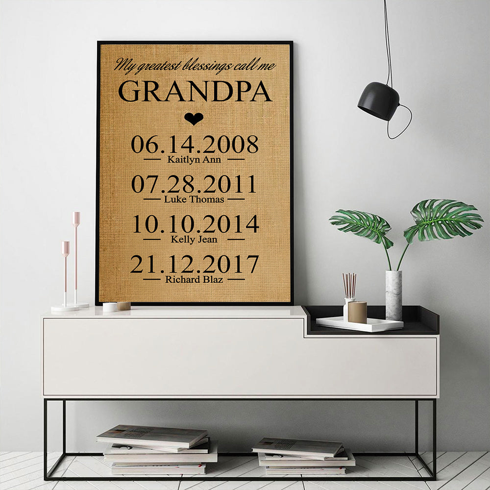 Personalized Gift for Grandma - Premium Canvas, Poster