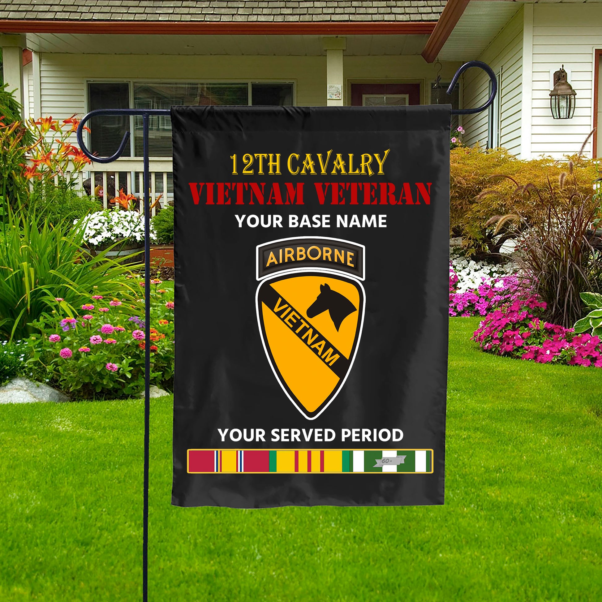 12TH CAVALRY DOUBLE-SIDED PRINTED 12"x18" GARDEN FLAG