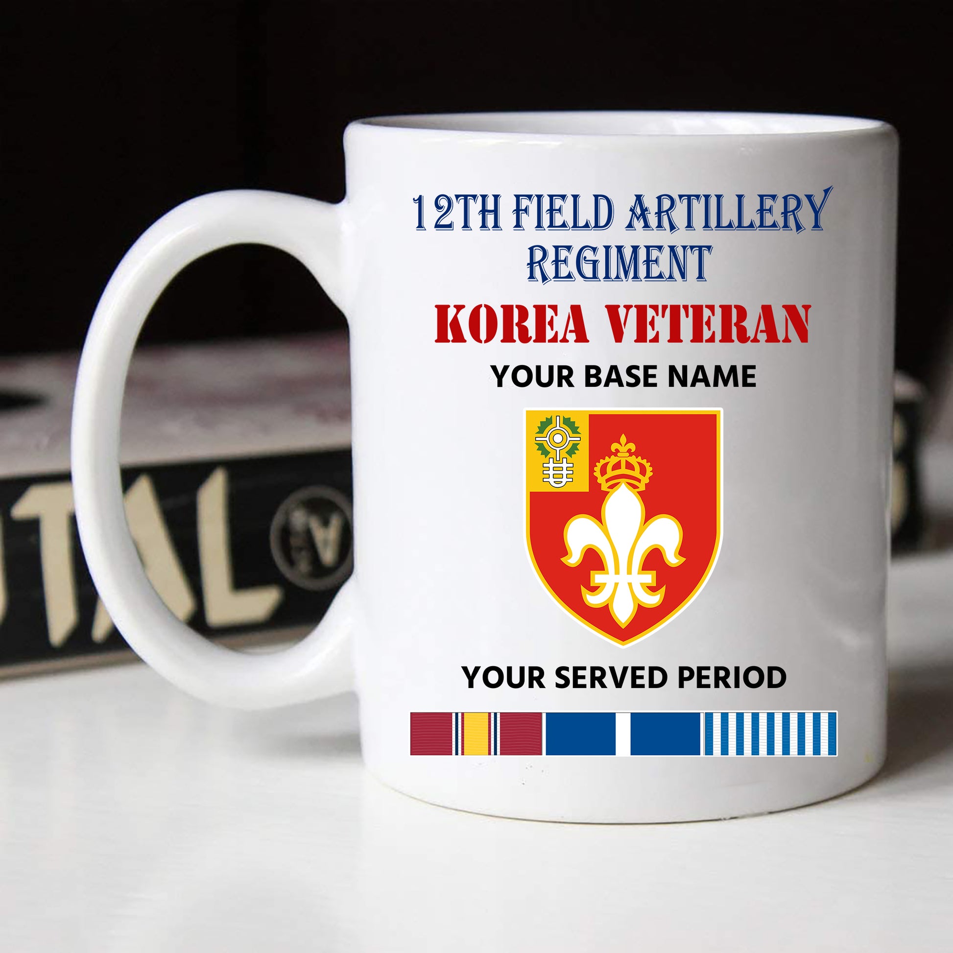 12TH FIELD ARTILLERY REGIMENT BLACK WHITE 11oz 15oz COFFEE MUG
