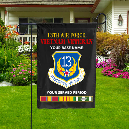 13TH AIR FORCE DOUBLE-SIDED PRINTED 12"x18" GARDEN FLAG