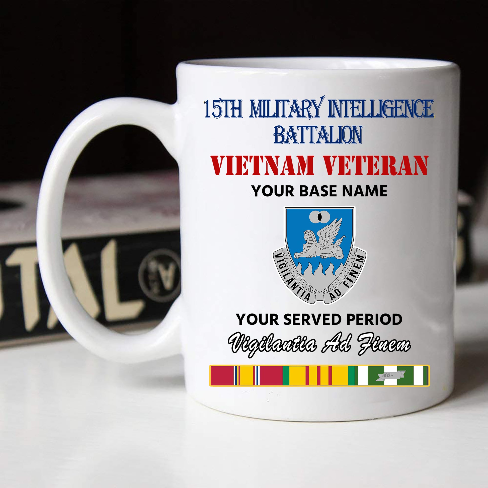 15TH MILITARY INTELLIGENCE BATTALION BLACK WHITE 11oz 15oz COFFEE MUG
