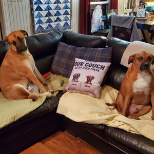 This Is Our Couch Dog Personalized Canvas Pillow (Insert Included)