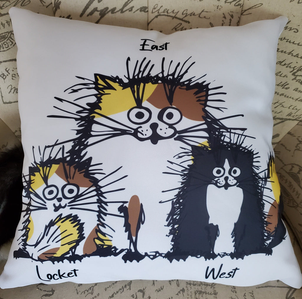 Funny Cat Personalized Canvas Pillow (Insert Included)