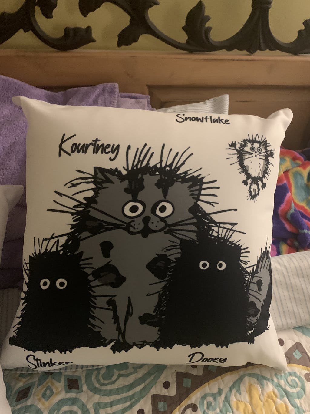 Funny Cat Personalized Canvas Pillow (Insert Included)