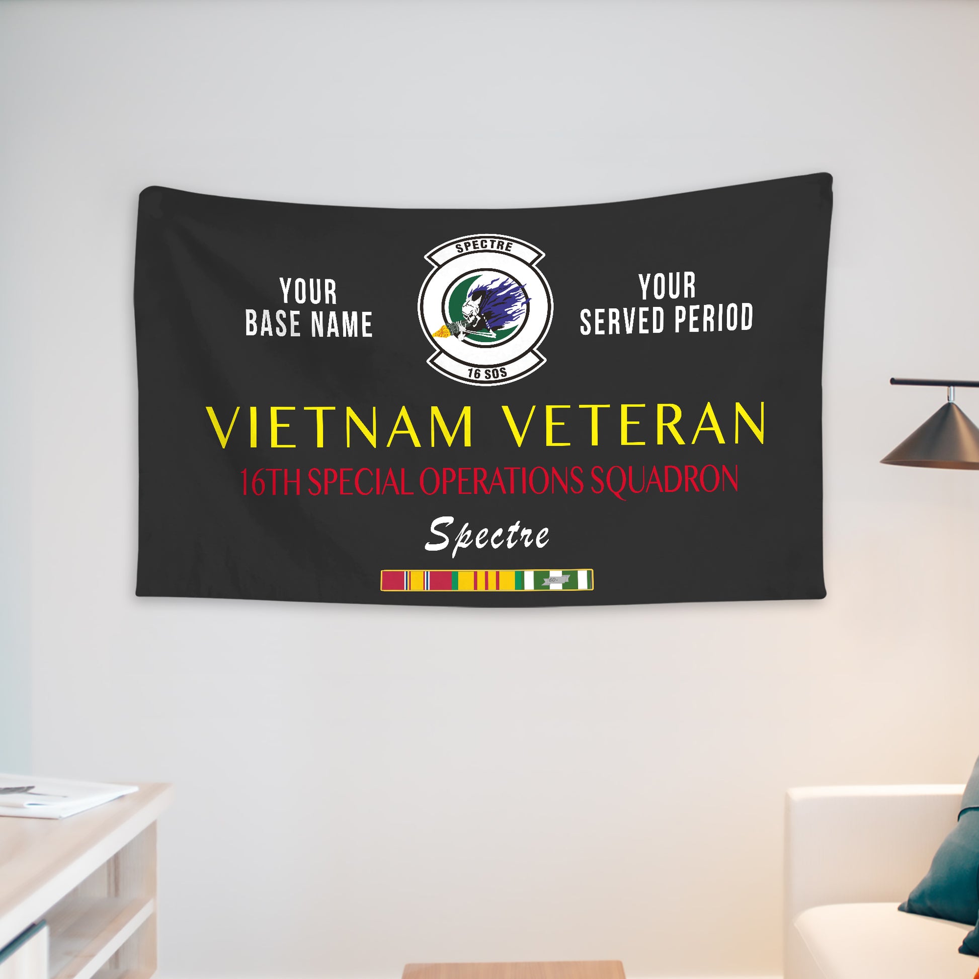 16TH SPECIAL OPERATIONS SQUADRON WALL FLAG VERTICAL HORIZONTAL 36 x 60 INCHES WALL FLAG