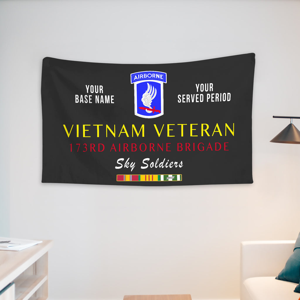 173RD AIRBORNE BRIGADE WALL FLAG VERTICAL HORIZONTAL 36 x 60 INCHES WALL FLAG