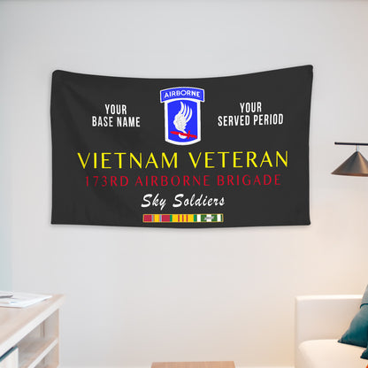 173RD AIRBORNE BRIGADE WALL FLAG VERTICAL HORIZONTAL 36 x 60 INCHES WALL FLAG