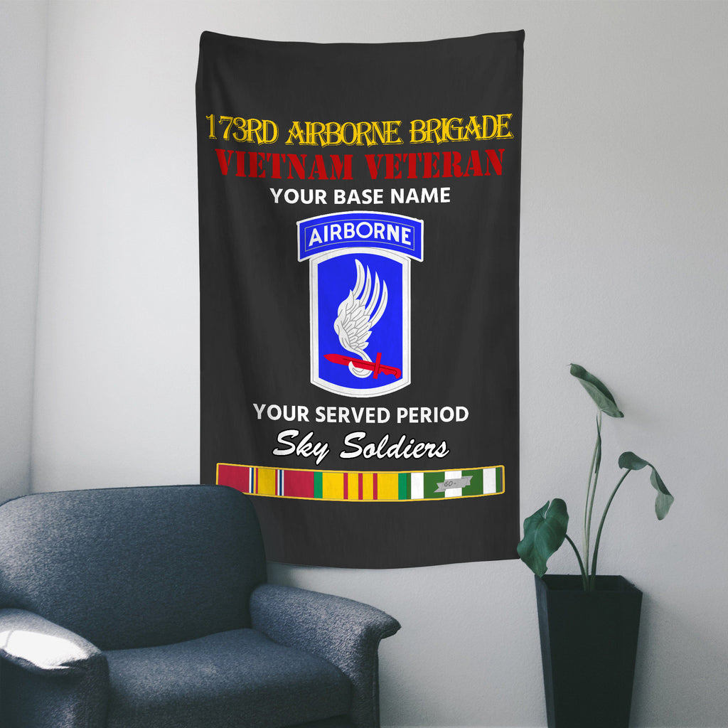 173RD AIRBORNE BRIGADE WALL FLAG VERTICAL HORIZONTAL 36 x 60 INCHES WALL FLAG