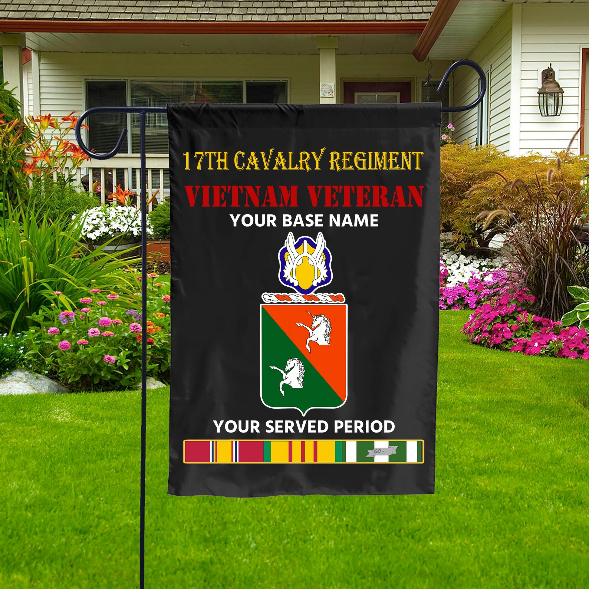 17TH CAVALRY REGIMENT DOUBLE-SIDED PRINTED 12"x18" GARDEN FLAG