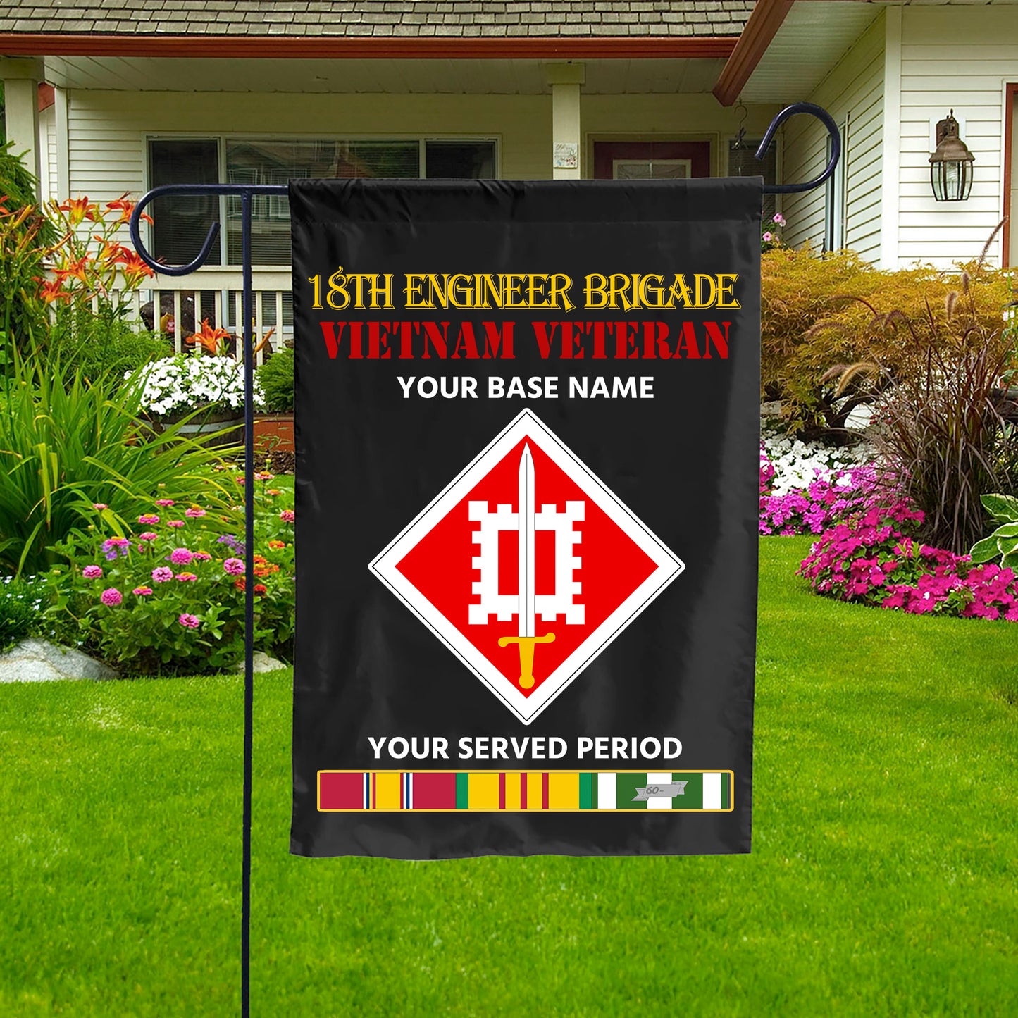 18TH ENGINEER BRIGADE DOUBLE-SIDED PRINTED 12"x18" GARDEN FLAG