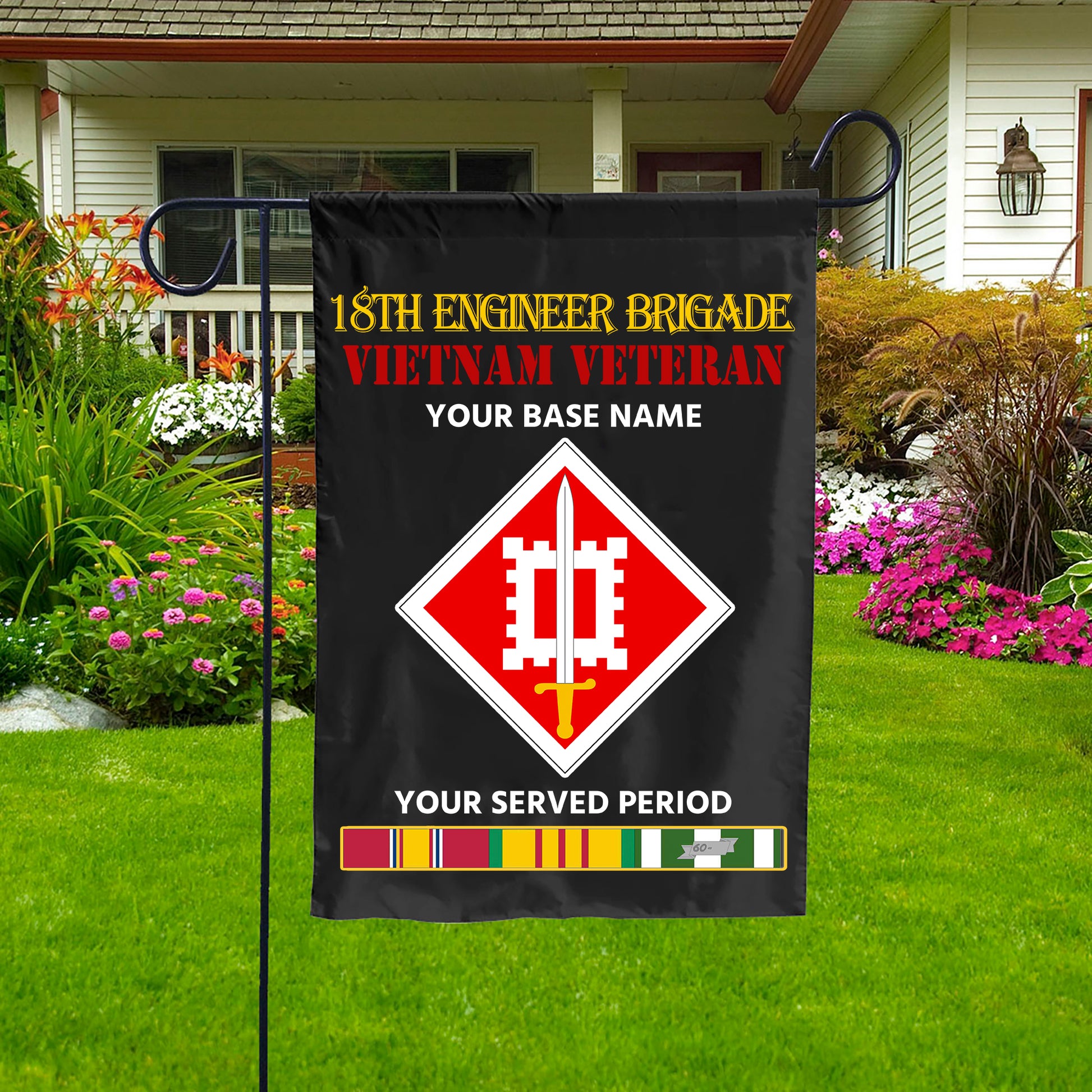 18TH ENGINEER BRIGADE DOUBLE-SIDED PRINTED 12"x18" GARDEN FLAG