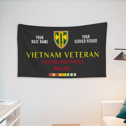 18TH MILITARY POLICE BRIGADE WALL FLAG VERTICAL HORIZONTAL 36 x 60 INCHES WALL FLAG
