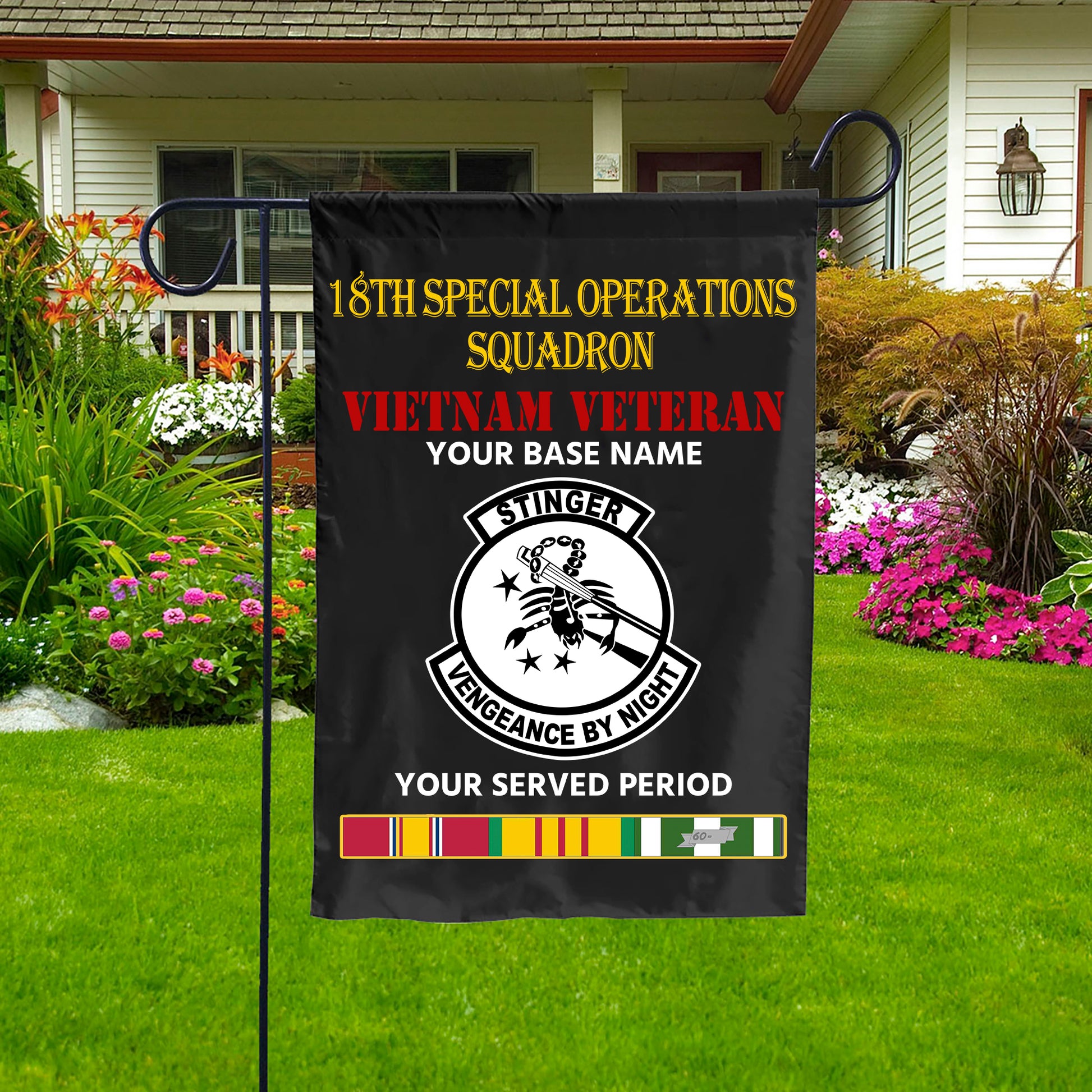18TH SPECIAL OPERATIONS SQUADRON DOUBLE-SIDED PRINTED 12"x18" GARDEN FLAG