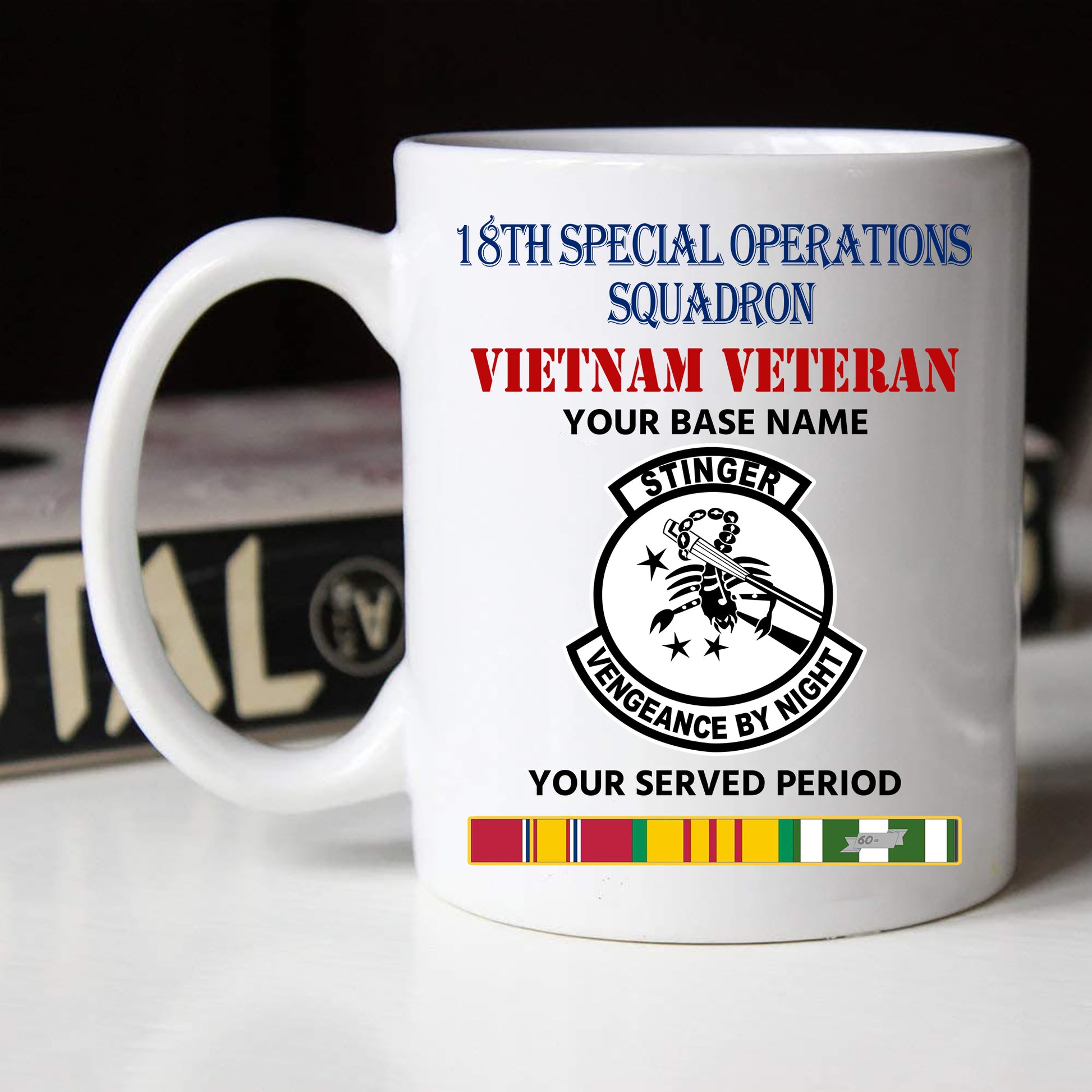 18TH SPECIAL OPERATIONS SQUADRON BLACK WHITE 11oz 15oz COFFEE MUG